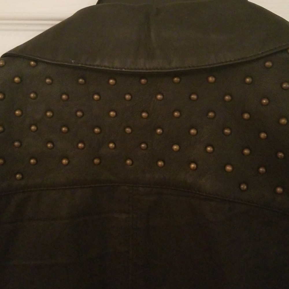 Trouve Studded Vegan Leather Vest